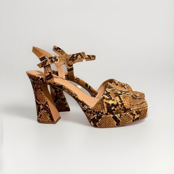 Katy Perry Collections Shoes - Katy Perry The Square Open Sandal Snake Embossed Size 8.5 New In Box